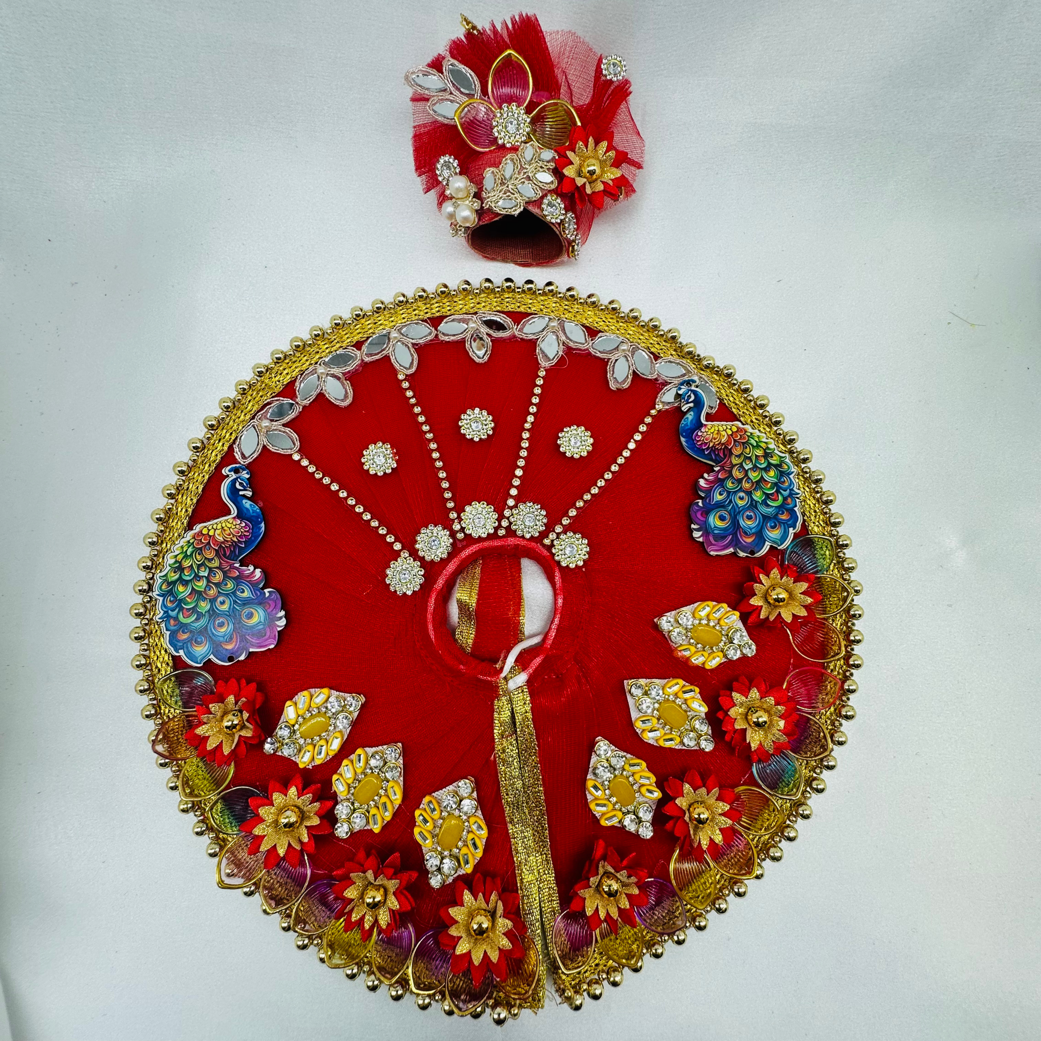 Mandakini Poshak With Mukut For Laddu Gopal