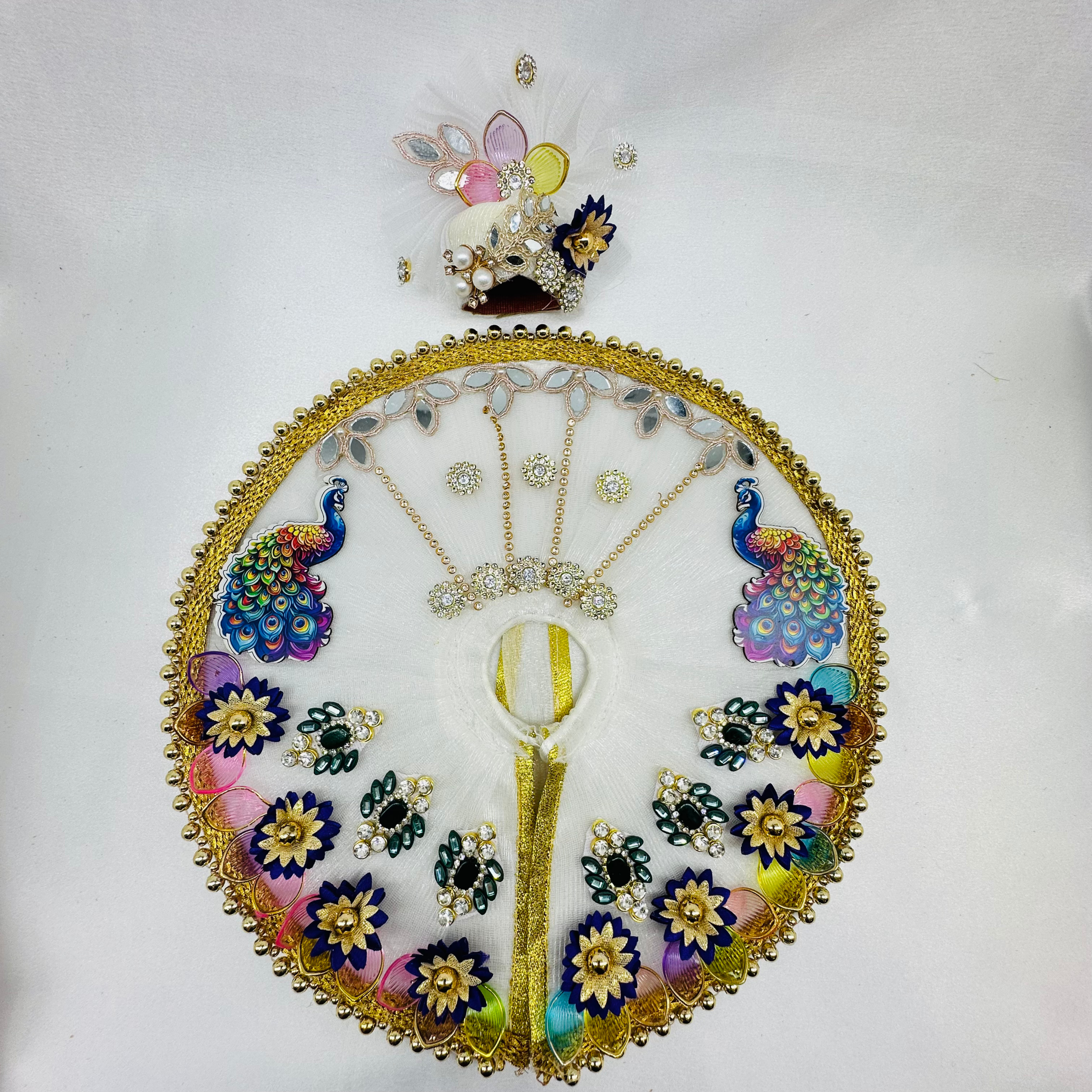 Mandakini Poshak With Mukut For Laddu Gopal