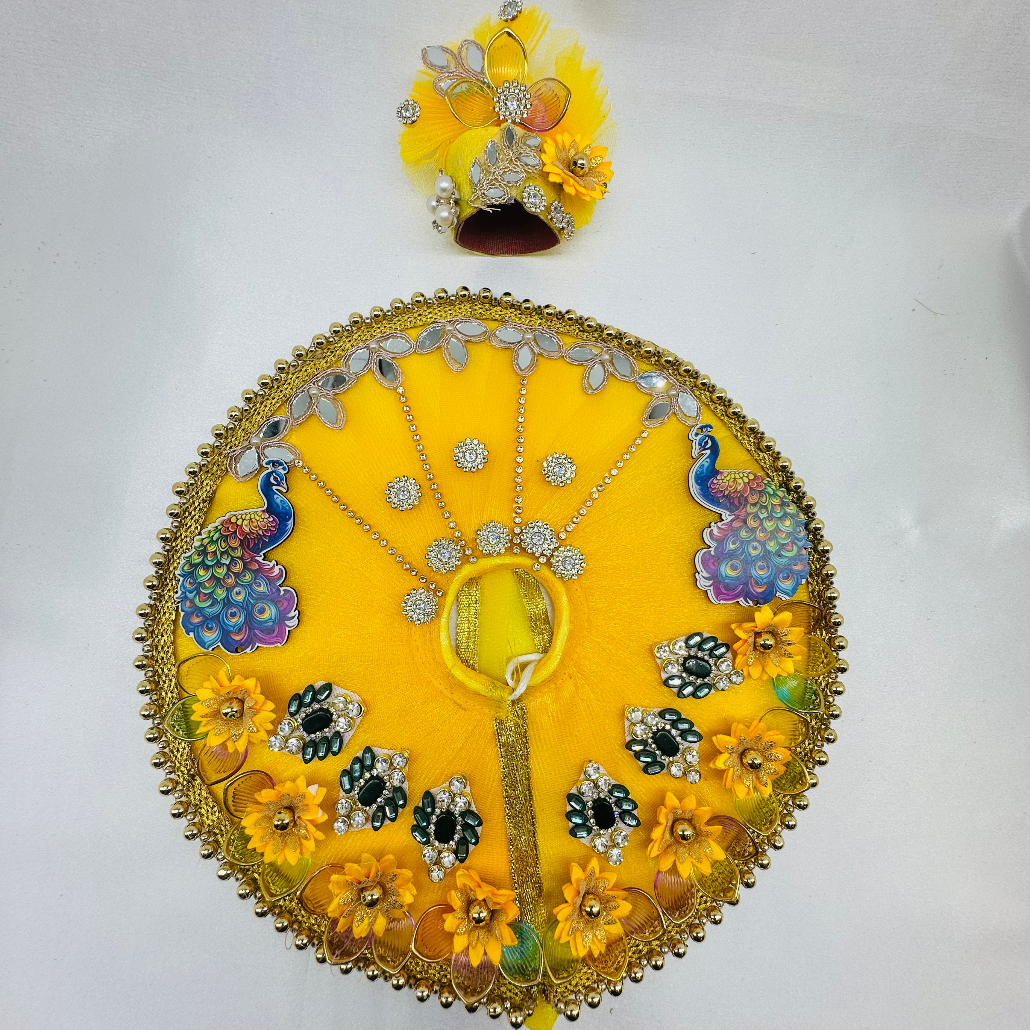 Mandakini Poshak With Mukut For Laddu Gopal