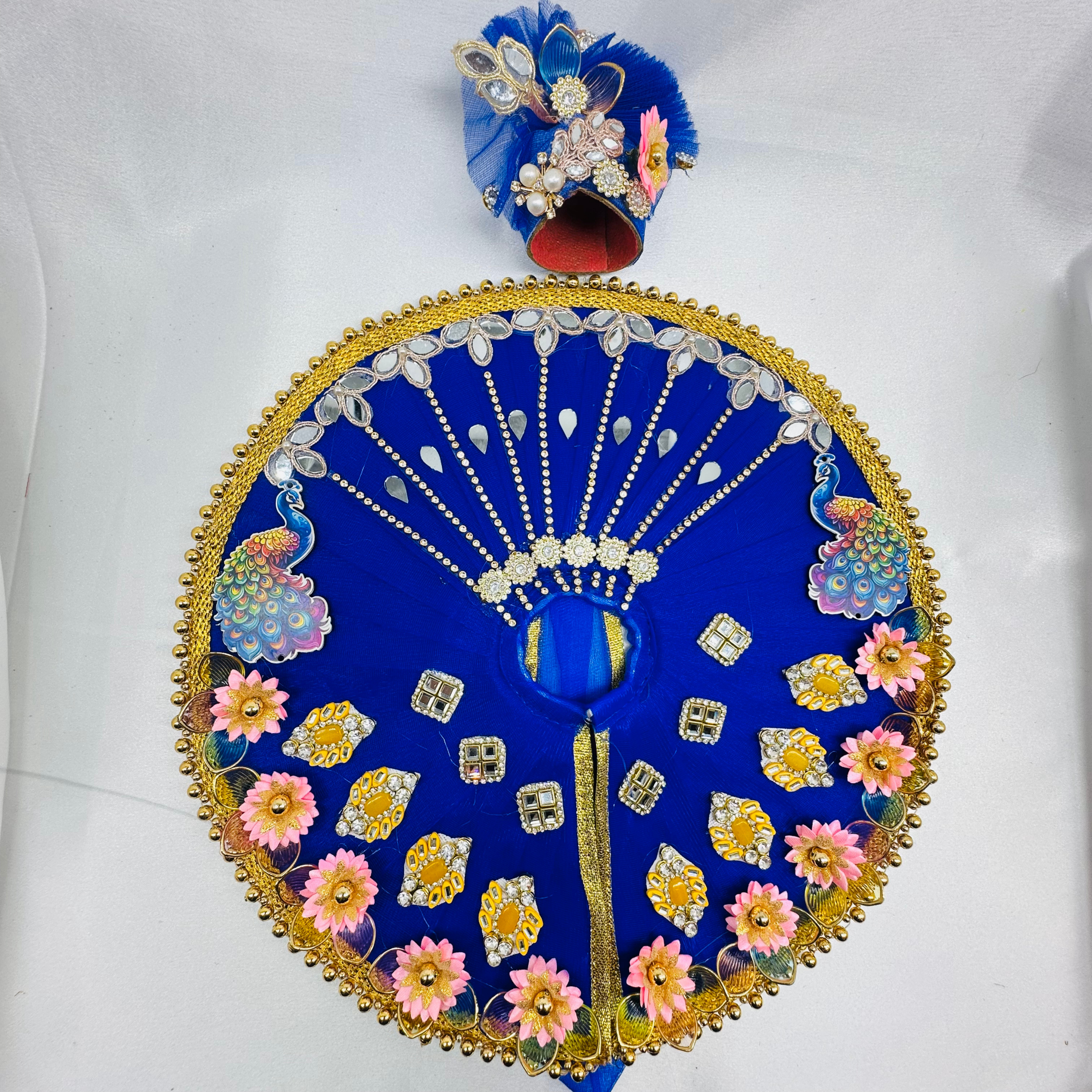 Mandakini Poshak With Mukut For Laddu Gopal