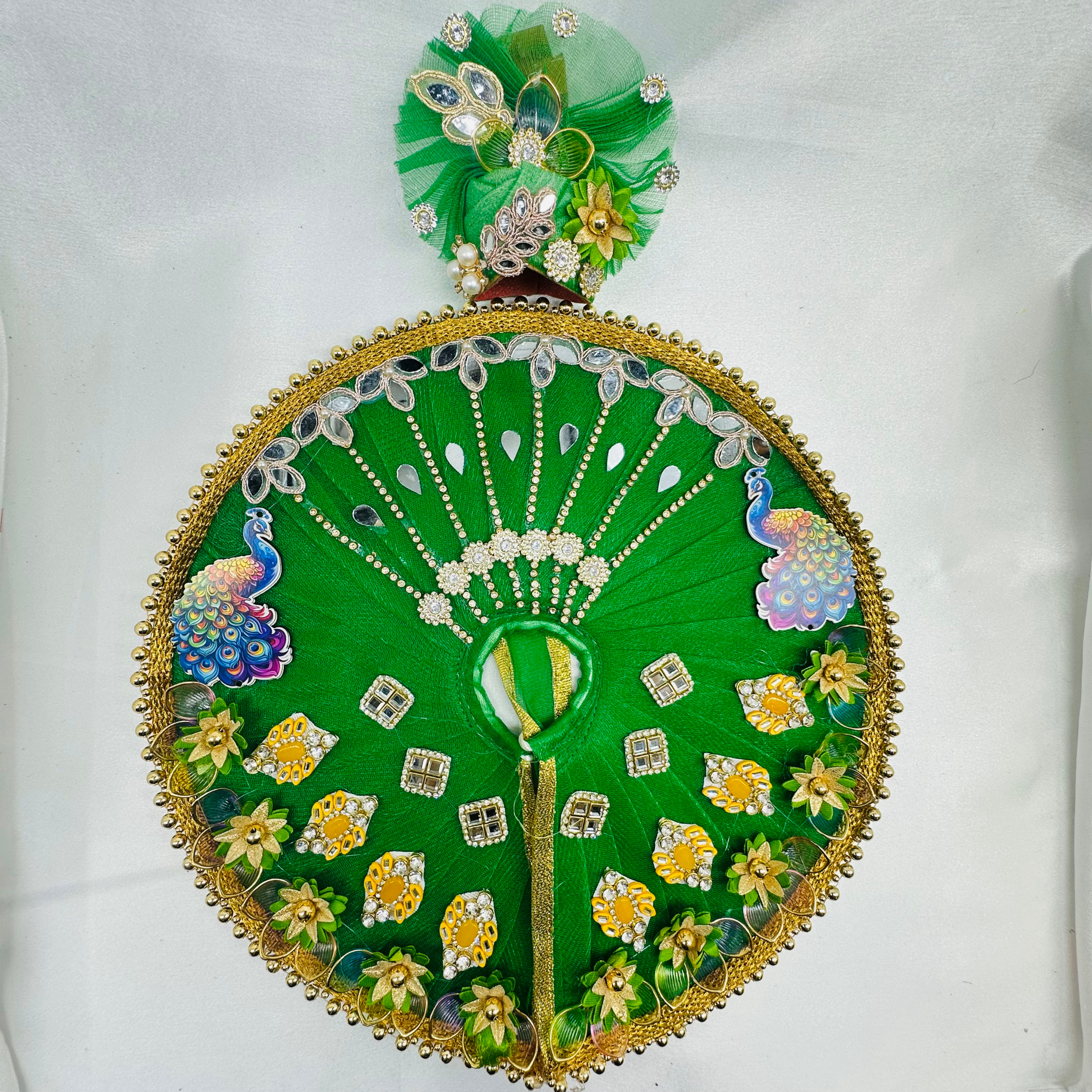 Mandakini Poshak With Mukut For Laddu Gopal