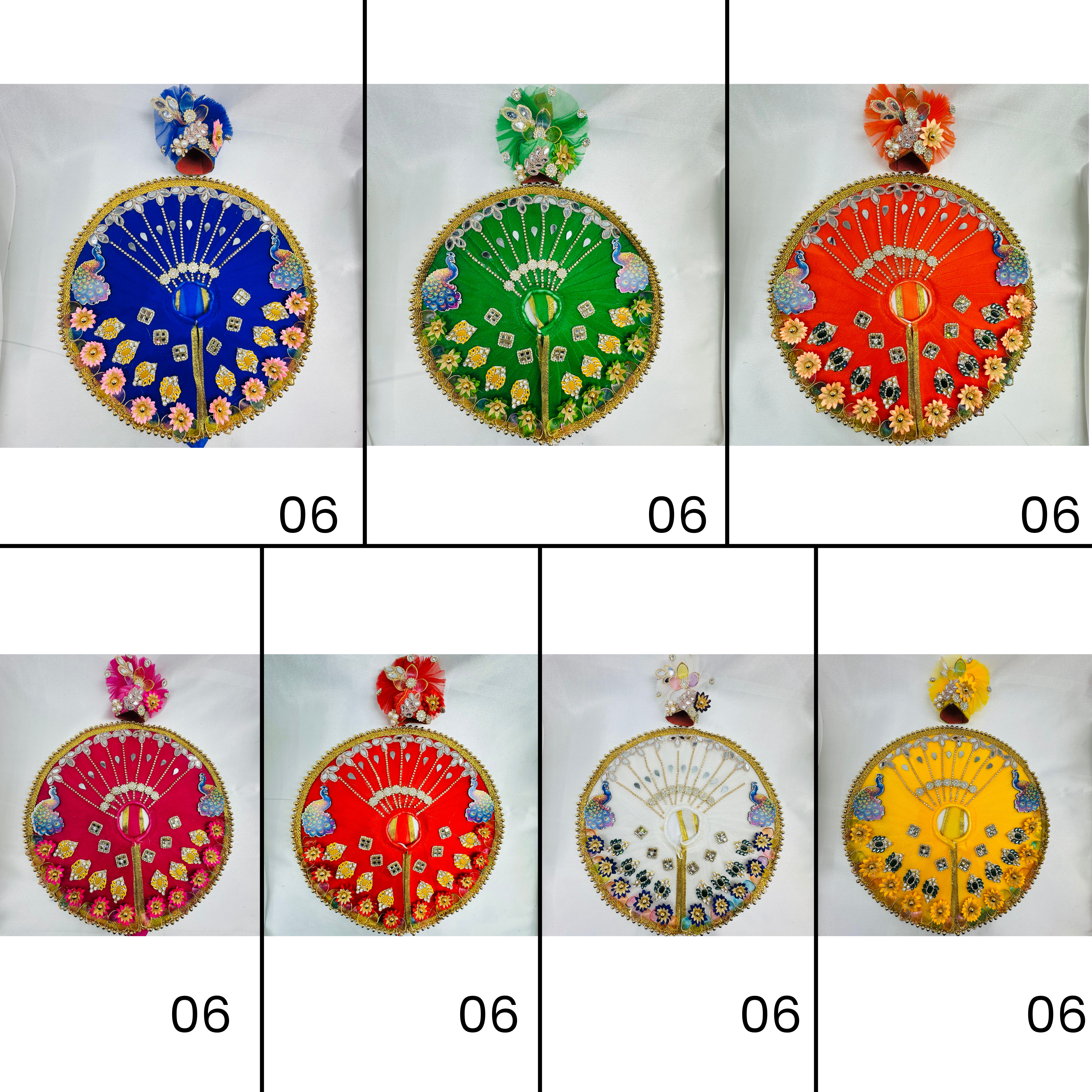Mandakini Poshak With Mukut For Laddu Gopal -Pack of 7