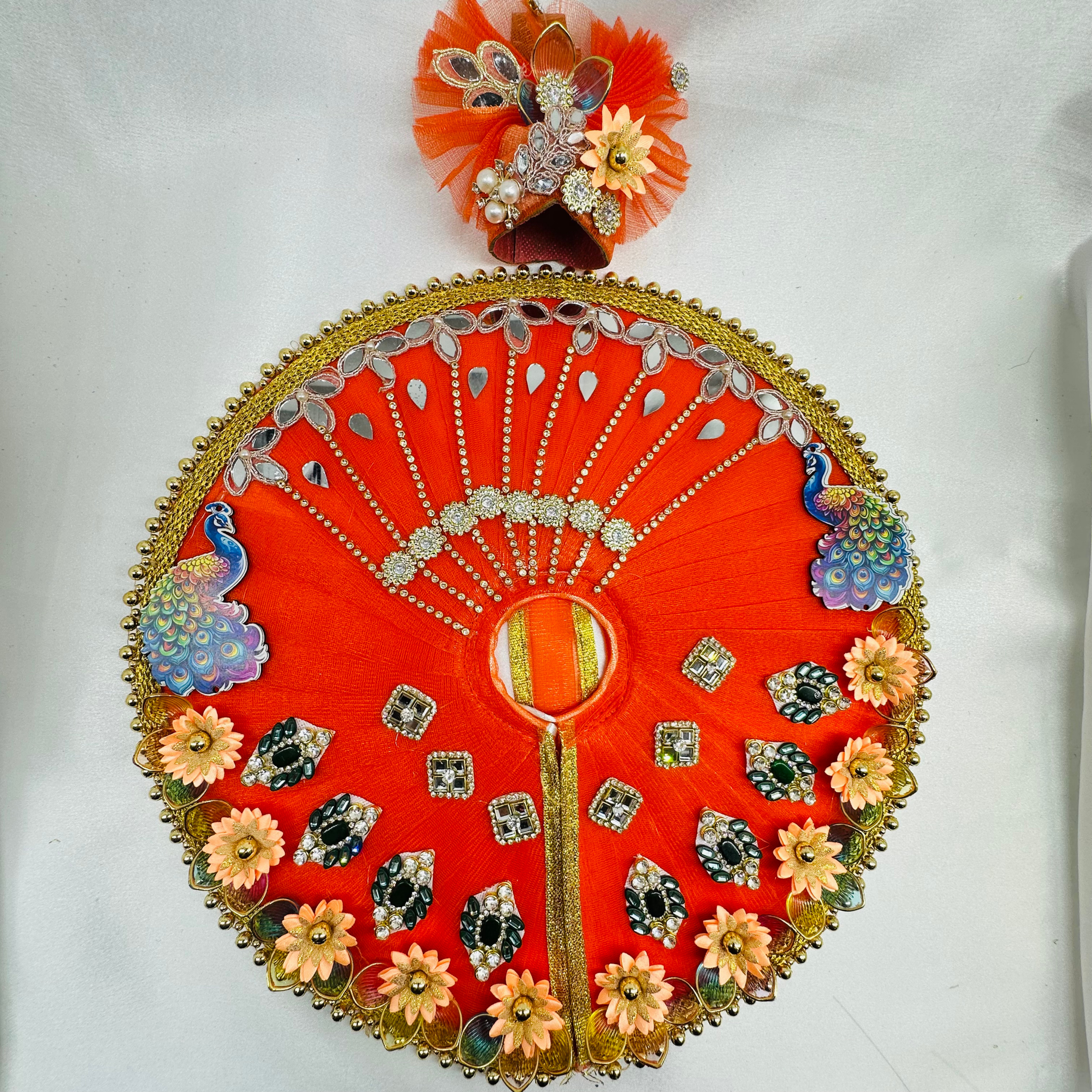 Mandakini Poshak With Mukut For Laddu Gopal