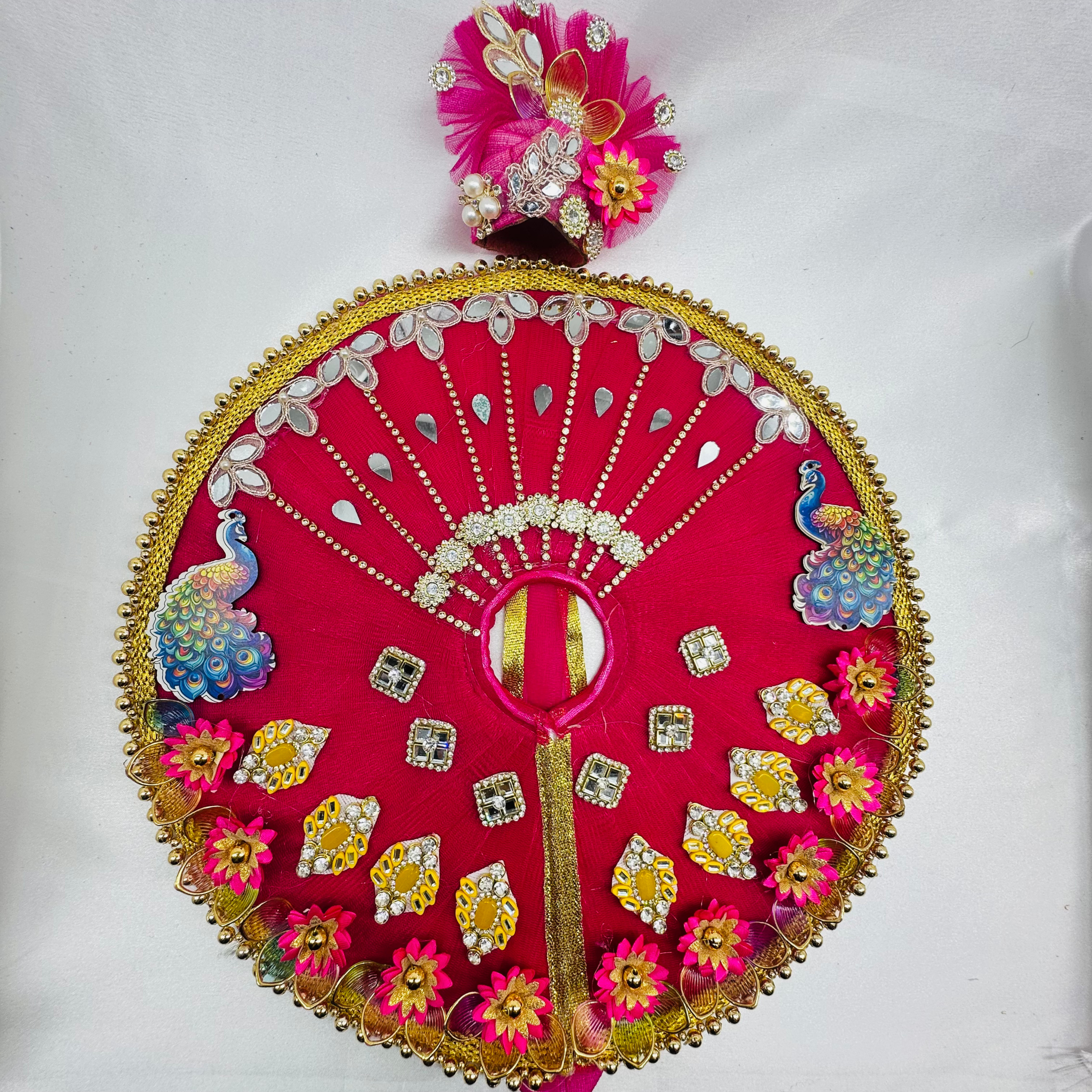Mandakini Poshak With Mukut For Laddu Gopal