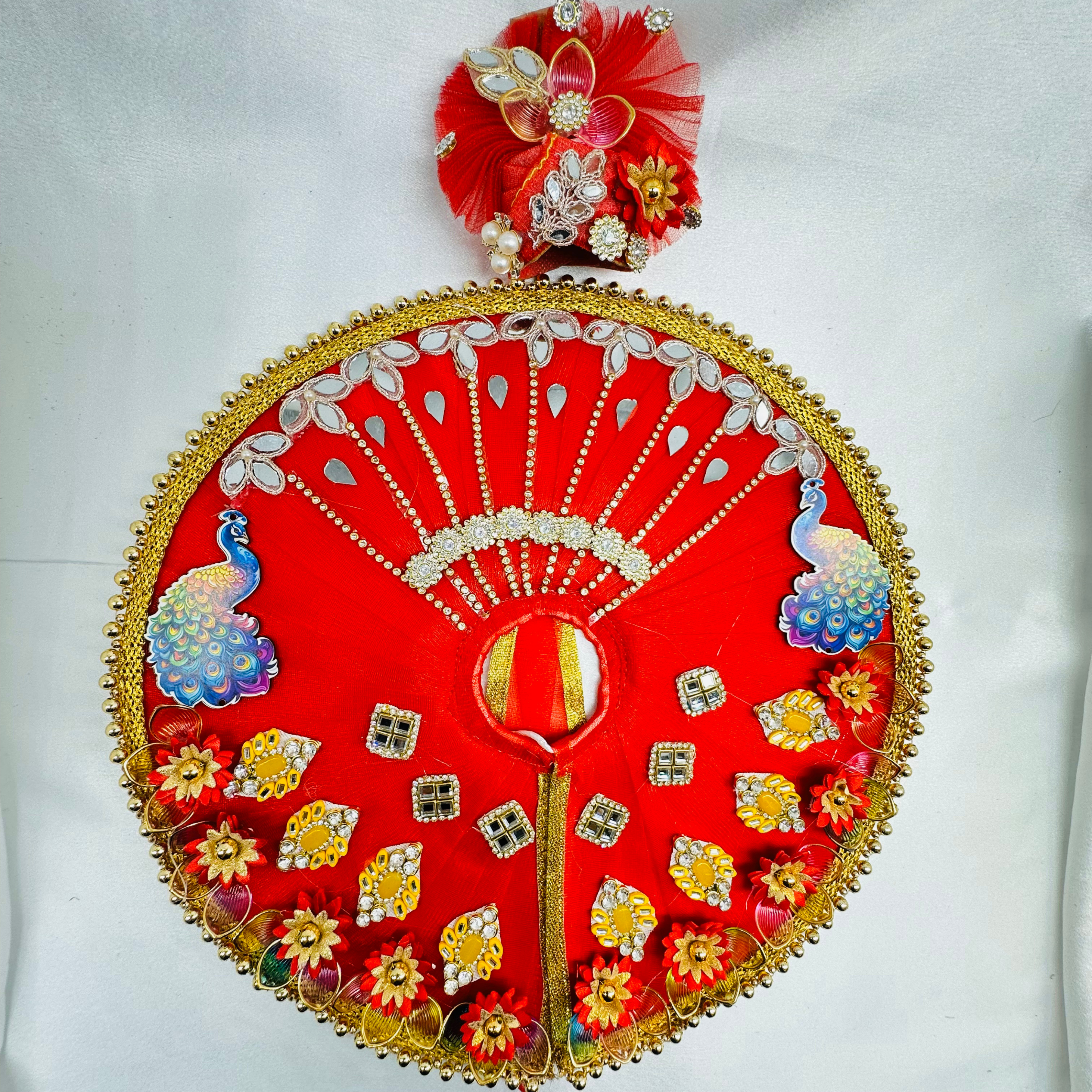 Mandakini Poshak With Mukut For Laddu Gopal